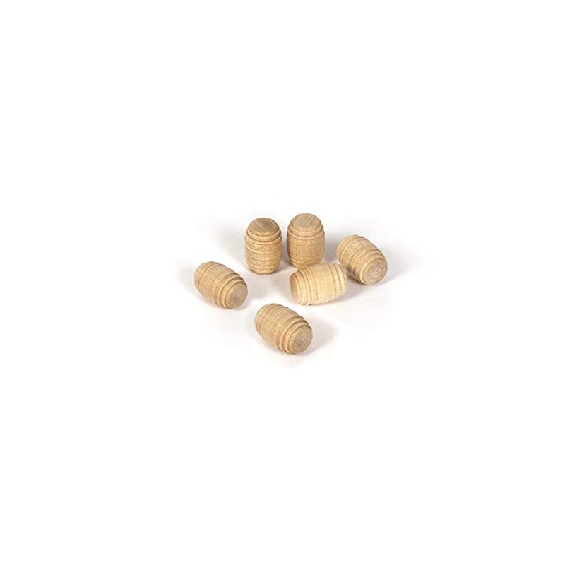 Occre Ref: 17038 Set of 6 Twisted Wooden Barrels. Height