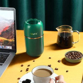 PULOYA Coffee Grinder Electric for Beans, Spices, Herbs, Grains and Nuts, Stainless Steel Blades, 2.8 oz, Green