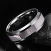 Vakki 8mm Mother of Pearl Shell Tungsten Carbide Wedding Ring