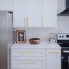 POVEFONK 10 Pack 3-3/4 inch(96mm) Brushed Brass Kitchen Cabinet Pulls
