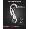 PJYTAC Titanium Carabiner Heavy Duty Keychain Quick Release Key Clip
