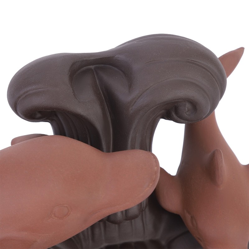 Ornamental Backflow Incense Burner Incense Holder Home Ornament with Dolphin