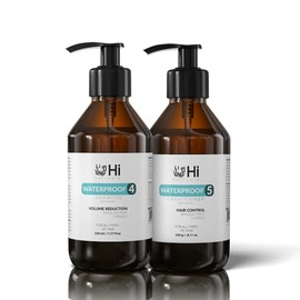 Hi Hair Care Waterproof Hair Treatment - Intensive Repair & Nourishment - Brazilian Keratin, Anti Frizz - 2 Steps Queratina Brasileña - VEGAN, Cruelty-Free - For All Hair Types