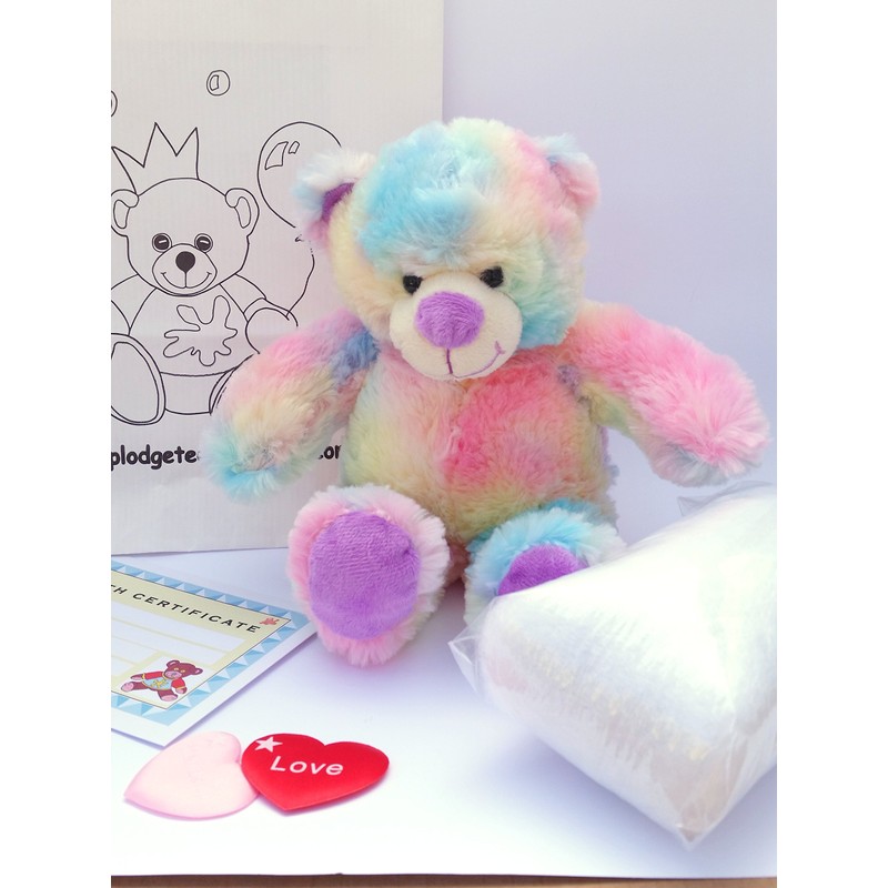 Magic Rainbow Teddy Bear - Soft Plush Toy - 25cm