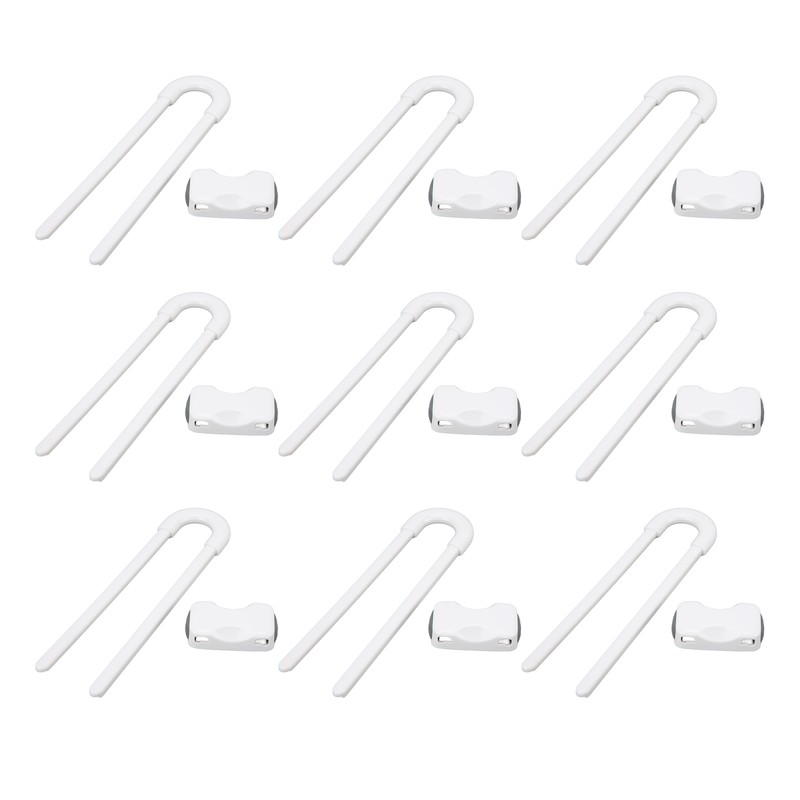 12PCS U Shaped Child Locks Safety Cabinet Childproof Latches for