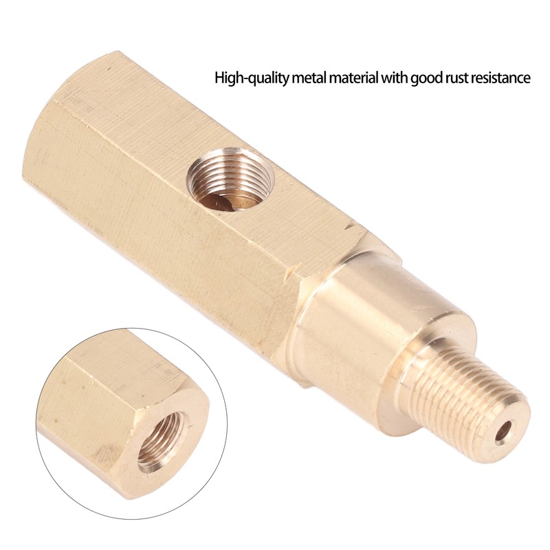 1/8in Oil Pressure Gauge Adapter Brass T Piece Sensor Sender