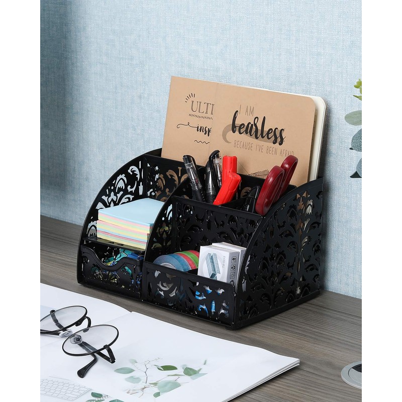 EasyPAG Office Metal Desk Tidy Versatile Stationery Storage Desktop Sticky