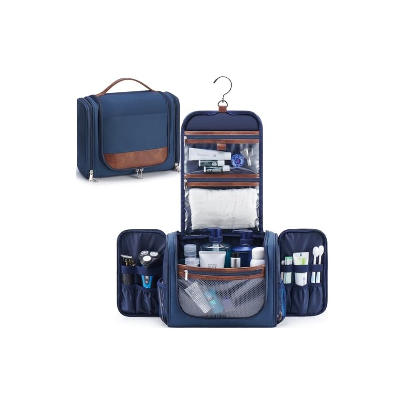 Large Hanging Toiletry Bag for Men, Travel Bathroom Bag with