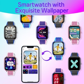 Kids Smartwatch for Boys Girls Teens:1.75'' Digital Smart Watch for Children Fitness Tracker with Make/Answer Call Heart Rate/Sleep Monitor IP67 Waterproof Games Podemeters Kids Watch with Android iOS