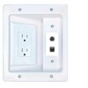 RiteAV 3.5mm CAT6A Recessed Wall Plate Cable Concealer Management Kit