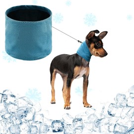 NiCola Dog Cooling Bandana, Blue Cooling Bandana for Dogs, Dog Collar for Dogs, Puppy, Cats Summer (Blue, S)