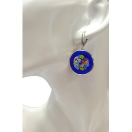 Venetiaurum Murrina Women's Stud Earrings with Genuine Murano Glass and Sterling Silver 925 – Jewellery "Made in Italy" Certified, Sterling Silver, Murano glass