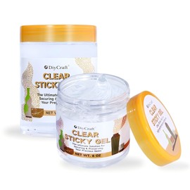 6 oz Clear Sticky Gel for Museum Exhibits, Reusable Putty, Non-Toxic Clear Adhesive Glue Gel to Antiques, Glass, Ceramic and Action Figures