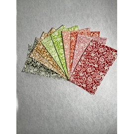 Inside/Outside Decorative Fabric Iron On Patches-Set of 10 (3” x 5”) (Buncha Bloomin 2)