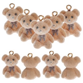 EXCEART 10pcs Bear Earring Pendant Charms Candy 3d Nail Charms Nail Bracelet Gummy Bear Crafts Jewelry Necklace Animal Charms Resin Light Brown Cartoon Bear Jewelry Pendant Earring Charm