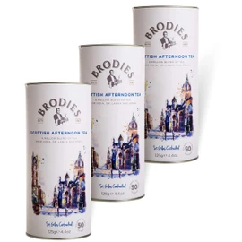 Brodies Tea, Scottish Afternoon Tea, Black Tea Imported from Scotland, Canister of 50 Bags (Pack of 3)