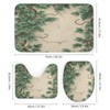 4Pcs Nature Ivy Vine Leaf Wall Shower Curtain 72W X