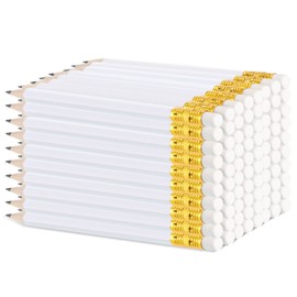 72 Count Wedding Pencils Half Pencils with Eraser Pre-Sharpened 4 Inch Bridal Shower Pencils Mini Hexagon 2 HB Short Half Pencils for Wedding Gift School Office Writing Drawing Pocket (White
