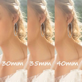 AoedeJ 925 Sterling Silver Hoop Earrings, Medical Small Round Earrings, Hypoallergenic Silver Nose Lip Rings, Helix Piercings, Silver Cartilage Earrings for Women Girls, Silver Sterling Silver, others