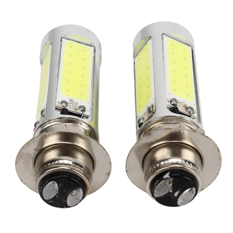 2x 6000K White H6M COB LED Motor Bike/ATV Headlight Fog