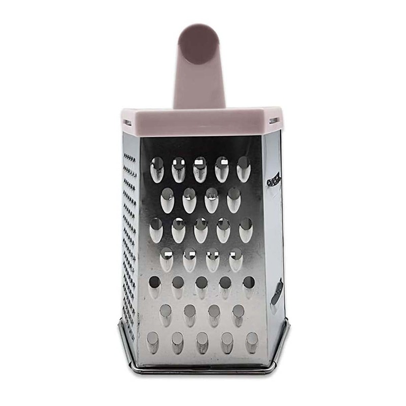 Six Sided Food Grater with Handle – Multi-Surface Metal Grater