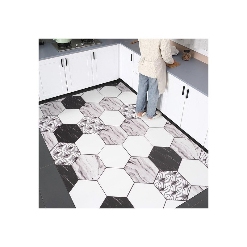 Large leather kitchen mat, waterproof PVC large kitchen mat, large