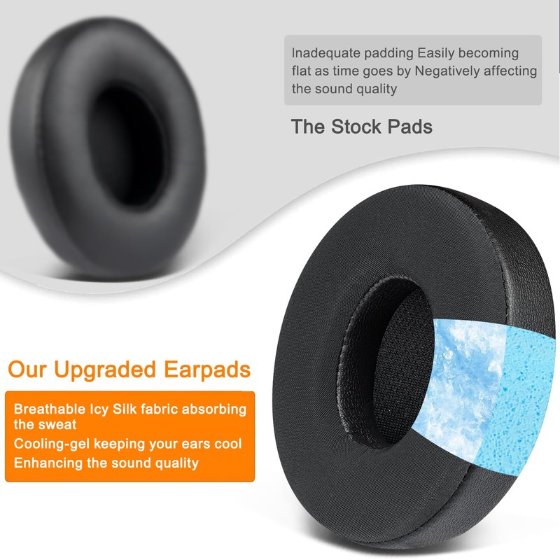 SOULWIT Cooling Gel Earpads Cushions Replacement for Beats Solo 4
