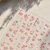 3D Spring Floral Nail Art Stickers, Pink and White Peach