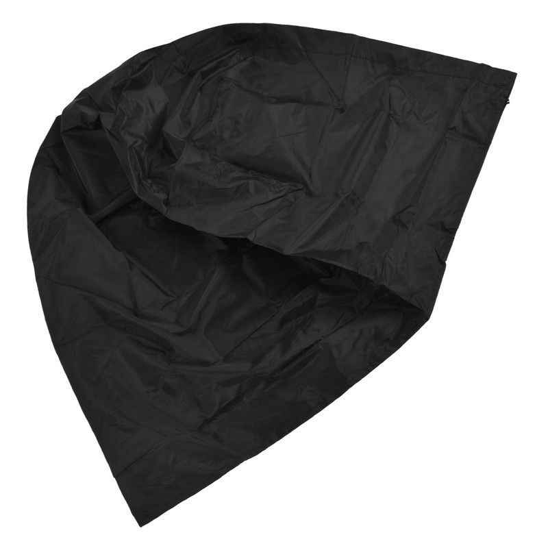 Fire Pit Cover Round Black Waterproof Dustproof Polyester Fiber Firepit