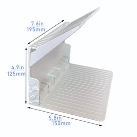 Desk File Sorter Vertical Desktop File Folder Organizer Plastic Book Holder Adjustable Shelf Dividers Closet Mail Binder Organizer Magazine Rack Stand Bookshelf (white)