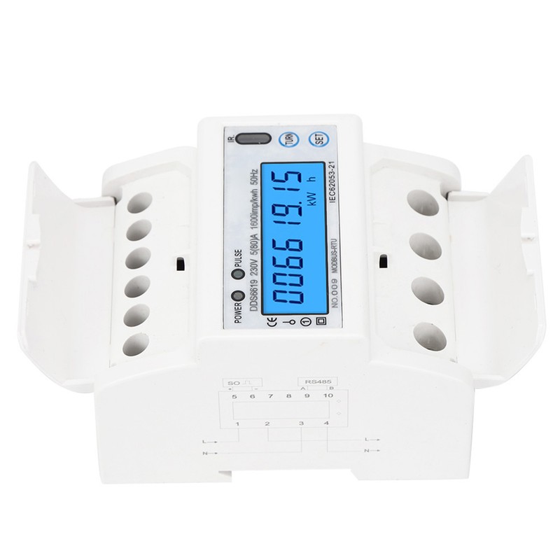 DDS6619-015 Single Phase Energy Meter 4P Multi Function LCD Display