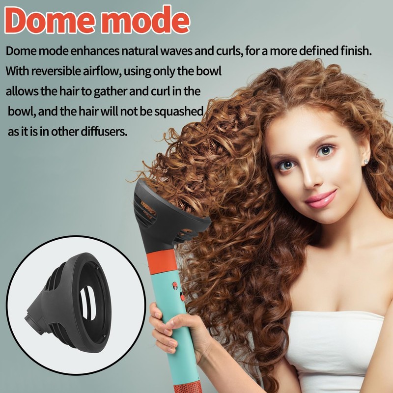 Diffuser Wave Curl for Dyson Airwrap, Dome and Diffuse Modes