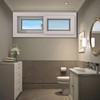Vinyl Basement Slider Window,32" x 16" Basement Window,Removable Sliding Windows