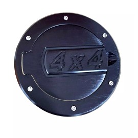 SilverHorse Racing SHR Tru-Billet Fuel Door for F150-450 Super Duty and Dodge Ram Trucks-4x4 Black