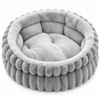 Round Plush Pet Bed for Cats & Rabbits, Thick Warming