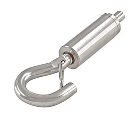 Jiozermi 6 PCS Portable Hook, Eye Light Duty Wire Rope Tension for Stainless Steel Cable Guide Wire Rope Light Hanging