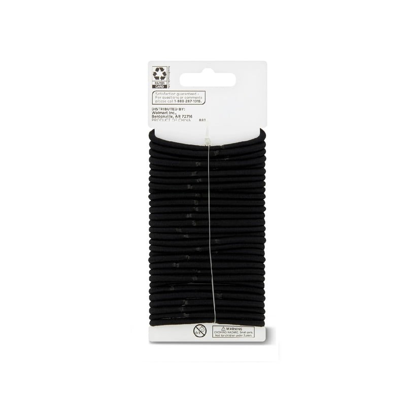 Ligas para cabello Equate 30 piezas negras