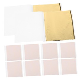 DOITOOL 100pcs Gold Foil Transfer Metallic Leaf Paper for Arts Crafting Painting Home Decor Luxurious Gilding for DIY Projects and Furniture Decoration