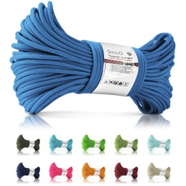 Ganzoo Paracord 425 Rope, 3 mm, Nylon Polyester, Type 2, 30 Metres, 4 Core Strands, Outdoor Cord, Multi-Purpose Rope Dog Collar, Dog Lead, Bracelet, All-purpose Rope, Camping, Survival, Bracelet, Blue
