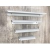 Tsnamay 2Pcs 3.15" White Arc Surface Pull,White Edge Pulls Furniture