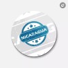Unbranded Nicaragua Grunge | 4'' X 4'' Round Decorative Magnet