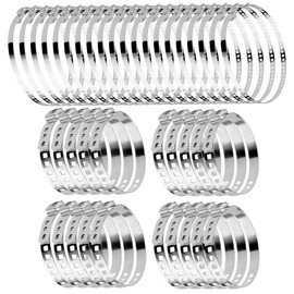 Roczential 40 Pack Universal Adjustable AXLE CV Joint Boot Crimp Clamp Kit, Stainless Steel, Shaft Joint Crimp Clamps(20 Small + 20 Large)