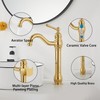 Bathroom Faucet GGStudy 360° Swivel Single-Handle One Hole Bathroom Vessel