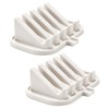 Jabonera de silicona para ducha con autodrenaje (2, blanco)