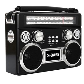 Supersonic SC-1097BT 3 Band Radio With Bluetooth, Flashlight AM/FM/SW  Black