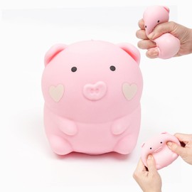 Jumbo Pineapple Duck Squishies Toys, Stress Relief Duck Toy Stretchy Animal Ball Squeeze Toys, Large Funny Animal Novelty Toy for Kids Adults (Yellow)