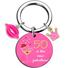 WXCATIM 50th Birthday Gifts for Her Cool Gifts for 50 Year Old Women Funny 1974 Keychain Mothers Birthday Gifts From Daughter Moms Birthday Gift Ideas Gold