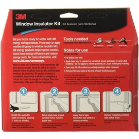 3M Indoor Window Insulation, Insulator Kit for 1 Window 6'-8" x 19.5' ft, Keeps Cold Air Out and Warm Air In, Includes Heat Shrink Window Film and Scotch Window Film Mounting Tape (2149W-6)