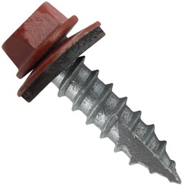 #14 Metal ROOFING SCREWS: (250) Screws x 1" RED Hex Head Sheet Metal Roof Screw. Self starting/tapping metal to woodsheet metal screws with EPDM washer. for corrugated roofing