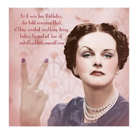 Gossip Girl Birthday Card for Her, Contact Her at Sodoffanddoityourself.com Female Birthday Card Humorous, Funny, Multi-Coloured